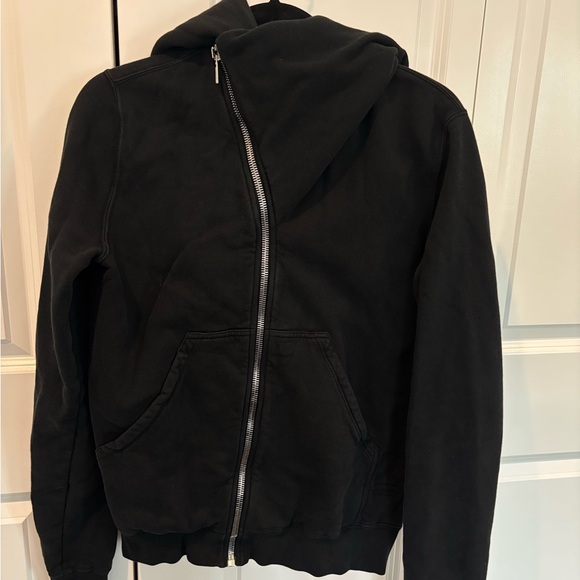 Rick Owens Tops - Rick Owen’s Mountain Black Zip-Up Hoodie